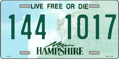NH license plate 1441017