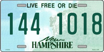 NH license plate 1441018