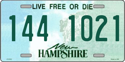 NH license plate 1441021