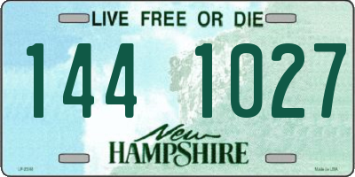NH license plate 1441027