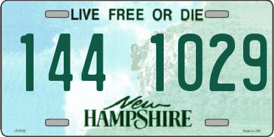 NH license plate 1441029