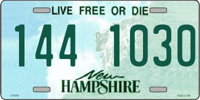 NH license plate 1441030