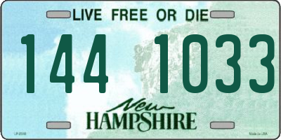 NH license plate 1441033