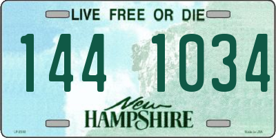 NH license plate 1441034