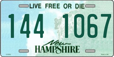 NH license plate 1441067