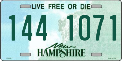 NH license plate 1441071
