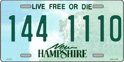 NH license plate 1441110