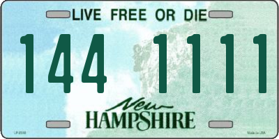 NH license plate 1441111