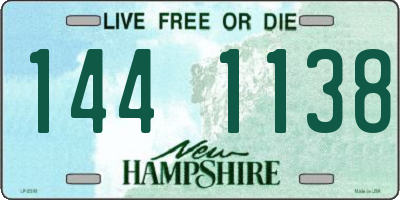 NH license plate 1441138