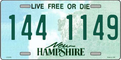 NH license plate 1441149