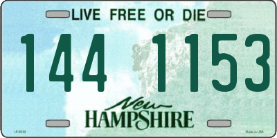 NH license plate 1441153