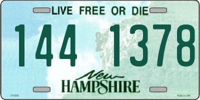 NH license plate 1441378