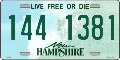 NH license plate 1441381