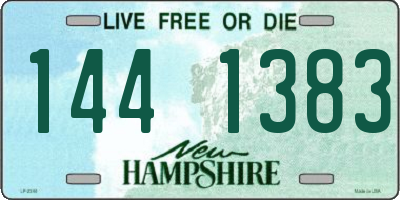 NH license plate 1441383