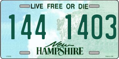 NH license plate 1441403