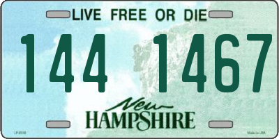 NH license plate 1441467