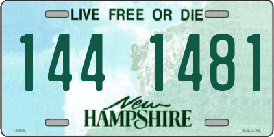 NH license plate 1441481