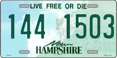NH license plate 1441503