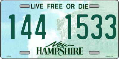NH license plate 1441533