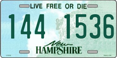 NH license plate 1441536