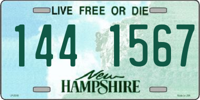 NH license plate 1441567