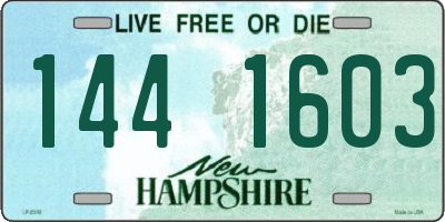NH license plate 1441603