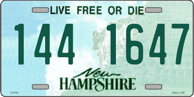 NH license plate 1441647