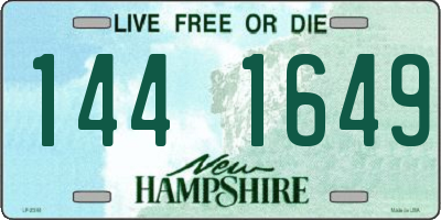 NH license plate 1441649