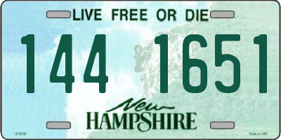 NH license plate 1441651