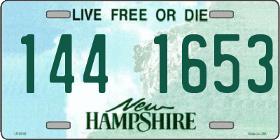 NH license plate 1441653