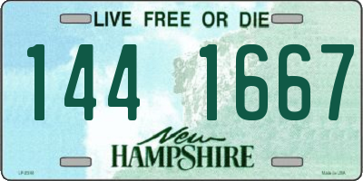 NH license plate 1441667