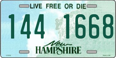 NH license plate 1441668