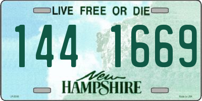 NH license plate 1441669