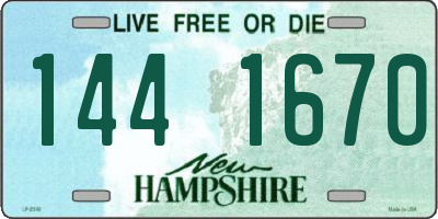 NH license plate 1441670