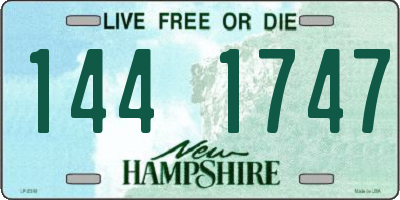 NH license plate 1441747