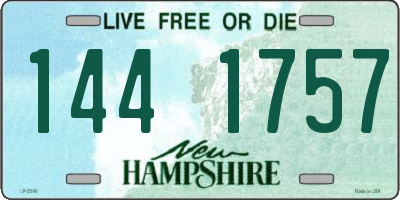 NH license plate 1441757