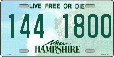 NH license plate 1441800