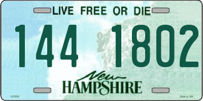 NH license plate 1441802