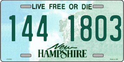 NH license plate 1441803