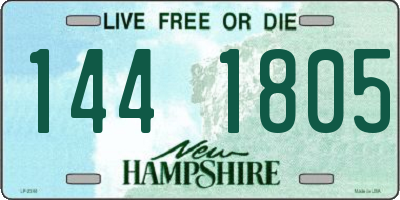 NH license plate 1441805