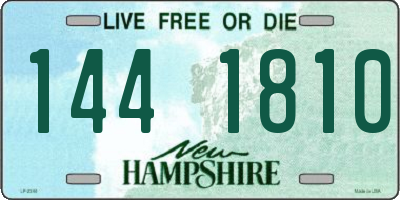 NH license plate 1441810