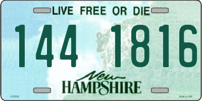 NH license plate 1441816
