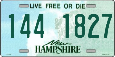 NH license plate 1441827