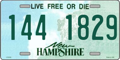 NH license plate 1441829