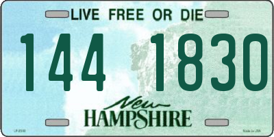 NH license plate 1441830
