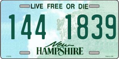 NH license plate 1441839