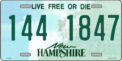 NH license plate 1441847