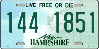 NH license plate 1441851