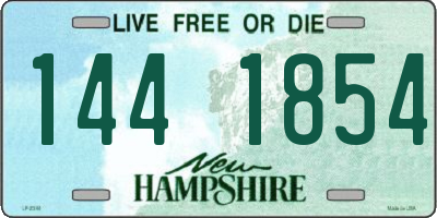 NH license plate 1441854