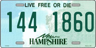 NH license plate 1441860